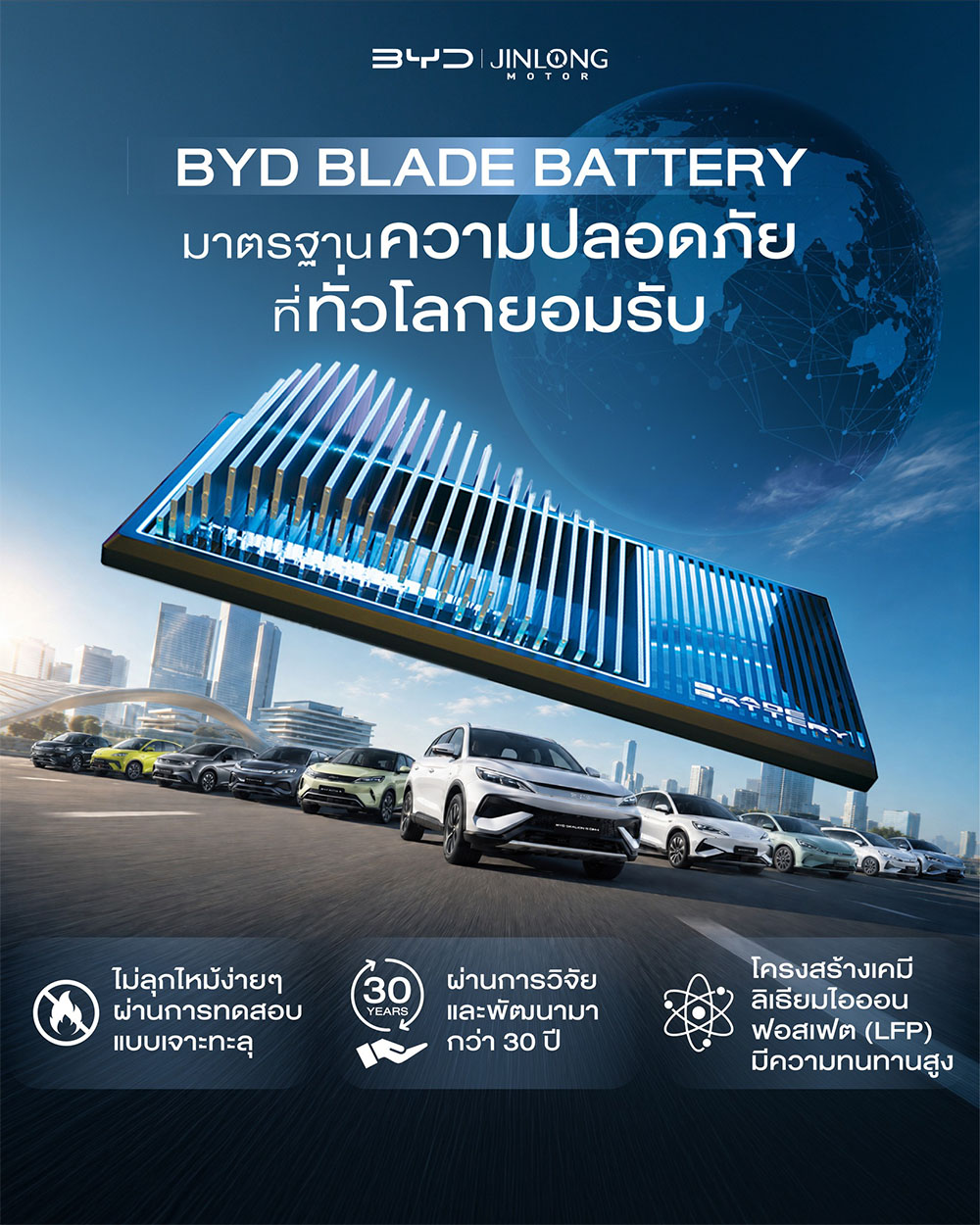 BYD เชี่ยวชาญด้านแบตเตอรี่มากว่า 30 ปี